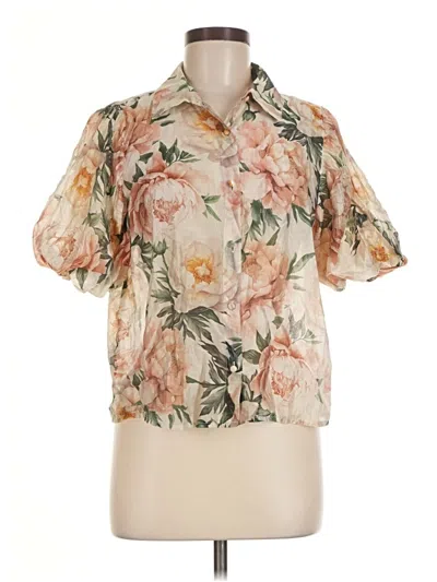 Pre-owned Bailey44 Short Sleeve Blouse In Tan