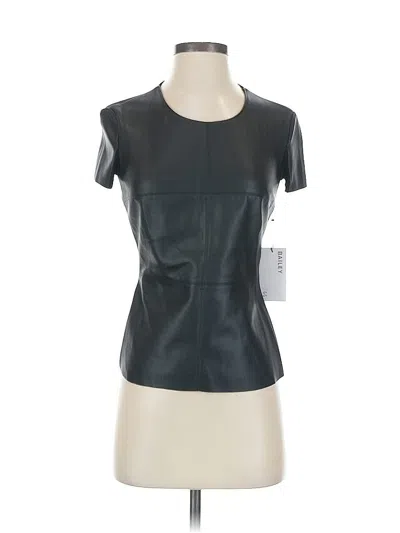 Pre-owned Bailey44 Short Sleeve Top Black Keyhole Neckline Tops