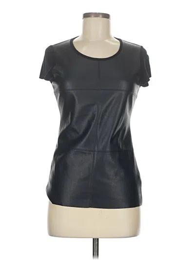 Pre-owned Bailey44 Short Sleeve Top Black Scoop Neck Tops