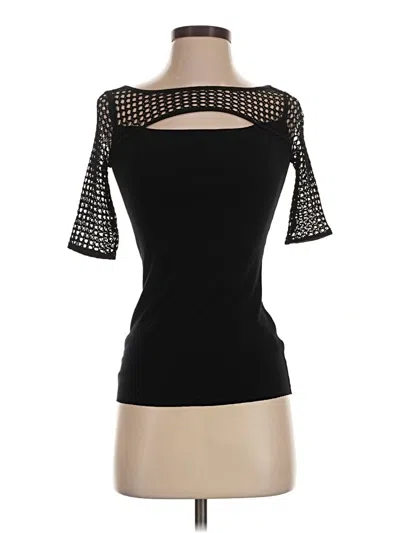 Pre-owned Bailey44 Short Sleeve Top Black Square Neckline Tops