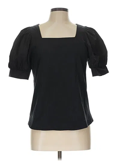 Pre-owned Bailey44 Short Sleeve Top Black Square Neckline Tops