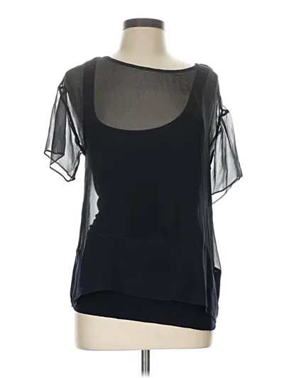 Pre-owned Bailey44 Short Sleeve Top Black Square Neckline Tops
