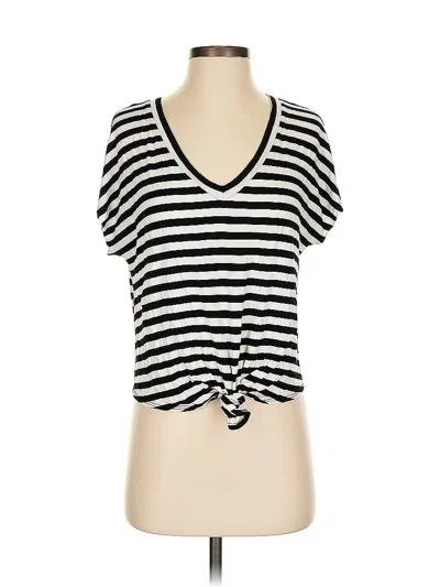 Pre-owned Bailey44 Short Sleeve Top Black Sweetheart Neckline Tops