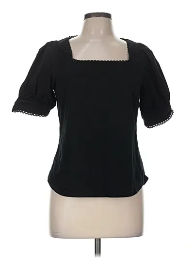 Pre-owned Bailey44 Short Sleeve Top Black Sweetheart Neckline Tops