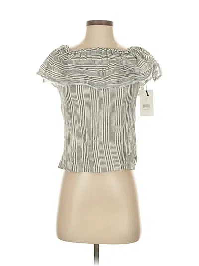 Pre-owned Bailey44 Short Sleeve Top Gray Strapless Neckline Tops