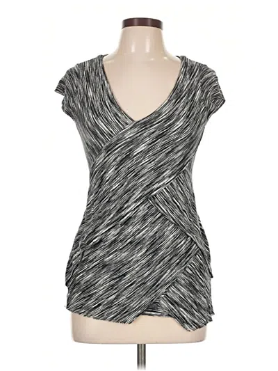Pre-owned Bailey44 Short Sleeve Top Gray V-neck Tops