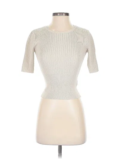 Pre-owned Bailey44 Short Sleeve Top Ivory Boatneck Tops In White