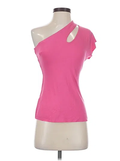 Pre-owned Bailey44 Short Sleeve Top Pink One Shoulder Neckline Tops