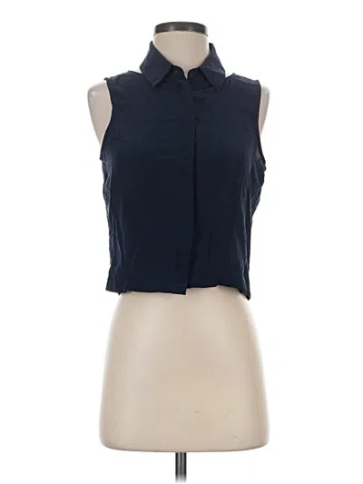 Pre-owned Bailey44 Sleeveless Button Down Shirt In Blue