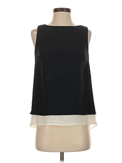 Pre-owned Bailey44 Sleeveless Silk Top Black Boatneck Tops