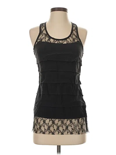 Pre-owned Bailey44 Sleeveless Silk Top Black Halter Neckline Tops