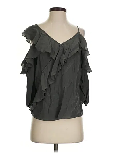 Pre-owned Bailey44 Sleeveless Silk Top Gray One Shoulder Neckline Tops