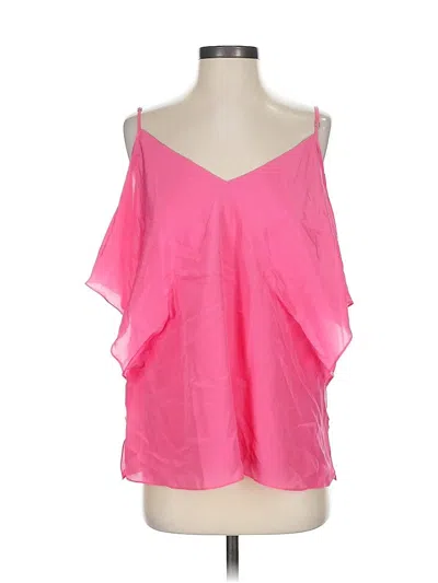 Pre-owned Bailey44 Sleeveless Silk Top Pink Cold Shoulder Neckline Tops