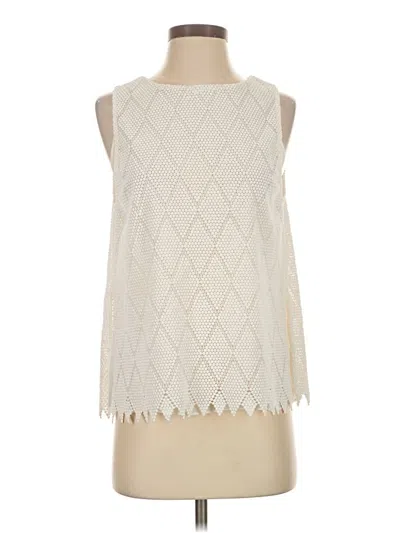 Pre-owned Bailey44 Sleeveless Top Ivory Crew Neck Tops