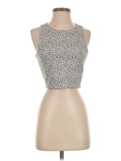 Pre-owned Bailey44 Sleeveless Top Silver Strapless Neckline Tops