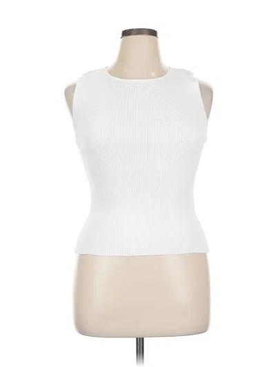 Pre-owned Bailey44 Sleeveless Top White Halter Neckline Tops