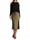 Bailey44 Veronique Cold Shoulder Sweater In Black In Black