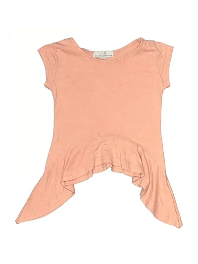 Pre-owned Bailey's Blossoms Kids' Short Sleeve Top Orange Keyhole Neckline Tops