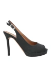 Bailly Woman Sandals Black Size 8 Textile Fibers