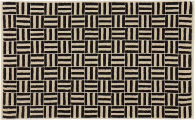 Baina Beige & Black Saroma Bathmat