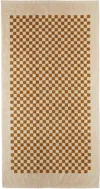 Baina Brown & Beige Roman Pool Towel In Cedar / Sand