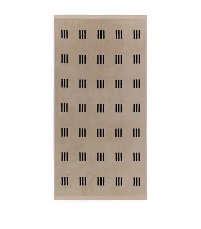 Baina Cotton Weave Clarmont Bath Towel In Neutral