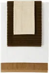 Baina Multicolor Estudio Persona Edition Bath Linen Set, 4 Pcs In Sand/stone/bark/rust