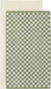 Baina Off-white & Green Pair 03 Hand Towel Set In Sage/ Chalk, Ivory