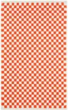 Baina Orange & Off-white Beppu Bath Mat In Palmoa Sun / Ecru