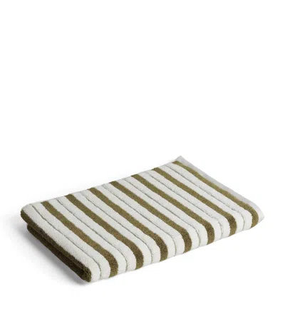 Baina Organic Cotton Echo Bath Mat In Green