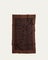 Baina Ssense Exclusive Brown & Black Pool Towel In Tabac And Noir