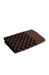Baina Roman Pool Towel In Tabac & Noir