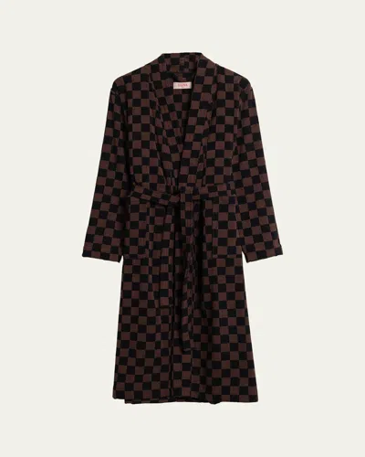 BAINA SULIS COTTON CHECK BATH ROBE