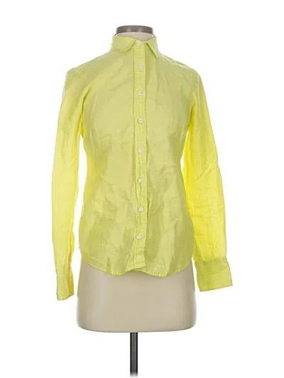 Pre-owned Baird Mcnutt For J.crew Long Sleeve Blouse In Yellow