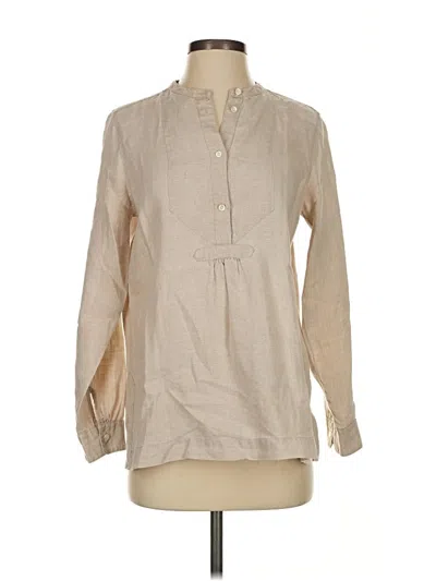 Pre-owned Baird Mcnutt For J.crew Long Sleeve Button Down Shirt In Brown