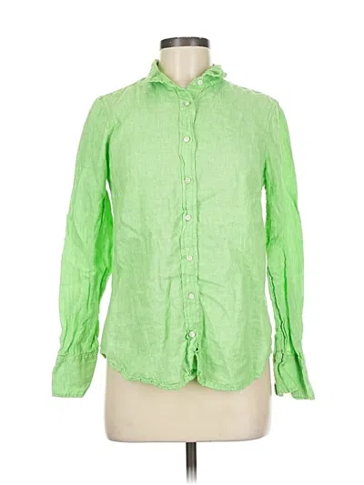 Pre-owned Baird Mcnutt For J.crew Long Sleeve Button Down Shirt In Green