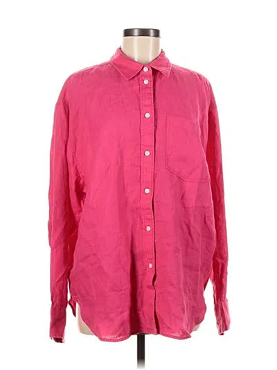 Pre-owned Baird Mcnutt For J.crew Long Sleeve Button Down Shirt In Pink