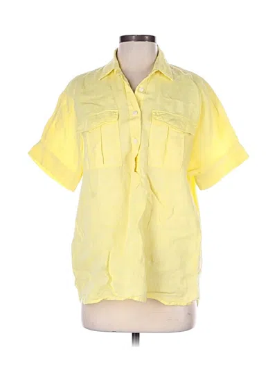 Pre-owned Baird Mcnutt For J.crew Short Sleeve Blouse In Yellow