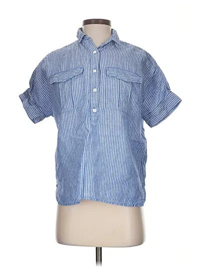 Pre-owned Baird Mcnutt For J.crew Short Sleeve Polo Shirt In Blue
