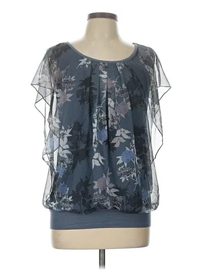 Pre-owned Baishenggt Short Sleeve Blouse In Blue