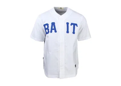 Pre-owned Bait Men's  Sluggers Baseball Jersey In White/blue