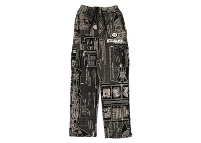 Pre-owned Bait Men's  X Astro Boy Schematics Sweatpants In Black