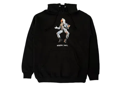Pre-owned Bait Men's  X Beetlejuice Here Lie Betelgeuse Hoodie In Black