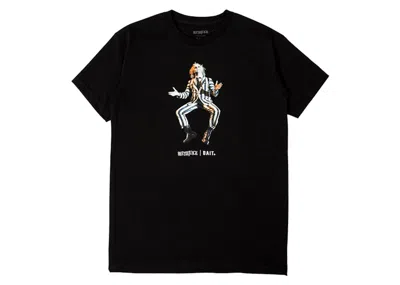 Pre-owned Bait Men's  X Beetlejuice Here Lie Betelgeuse Tee Shirt In Black
