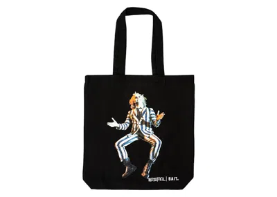Pre-owned Bait Men's  X Beetlejuice Here Lies Betelgeuse Tote Bag In Black