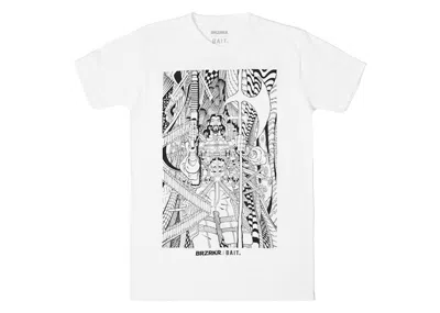 Pre-owned Bait Men's  X Brzrkr #1 Tradd Moore Cover Black And Tee Shirt In White