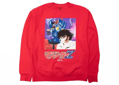 Pre-owned Bait Men's  X Goodsmile X Mazinger Logo Crewneck Sweatshirt Sweater In Red