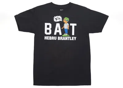Pre-owned Bait Men's  X Hebru Brantley Shout Logo Tee Shirt In Black