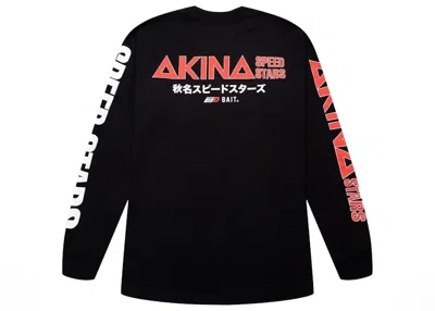 Pre-owned Bait Men's  X Initial D Akina Speed Stars Long Sleeve Tee Shirt In Black
