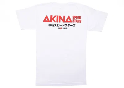Pre-owned Bait Men's  X Initial D Akina Speed Stars Tee Shirt In White